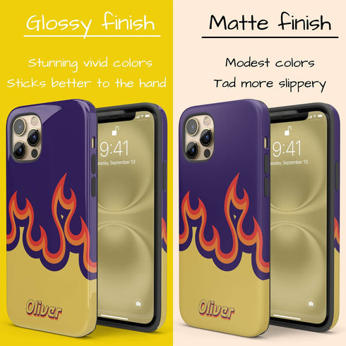 Personalized Cool Flame Effect iPhone Case